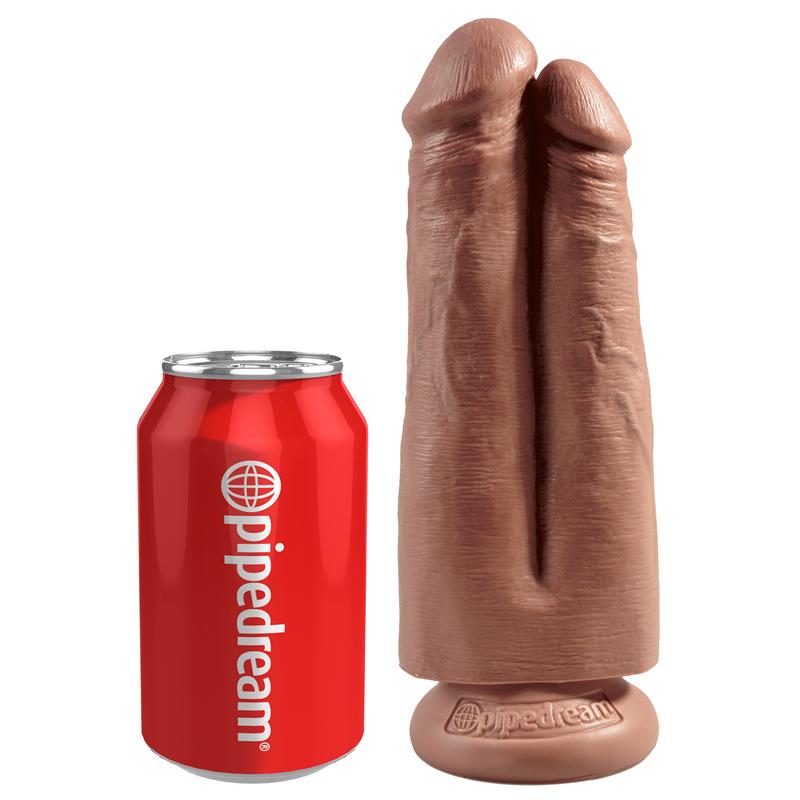 KING COCK - ARNÉS CON DILDO DOBLE 7 BRONCEADO