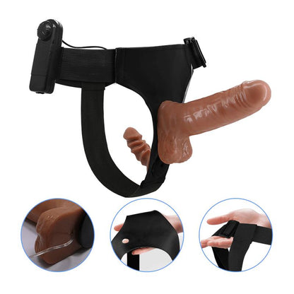 BAILE - ARNÉS CON DILDO DOBLE RETRACTIL CON VIBRACIÓN