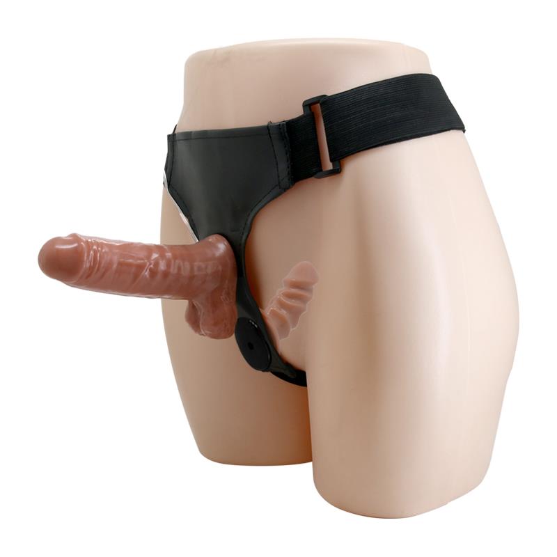 BAILE - ARNÉS CON DILDO DOBLE RETRACTIL CON VIBRACIÓN