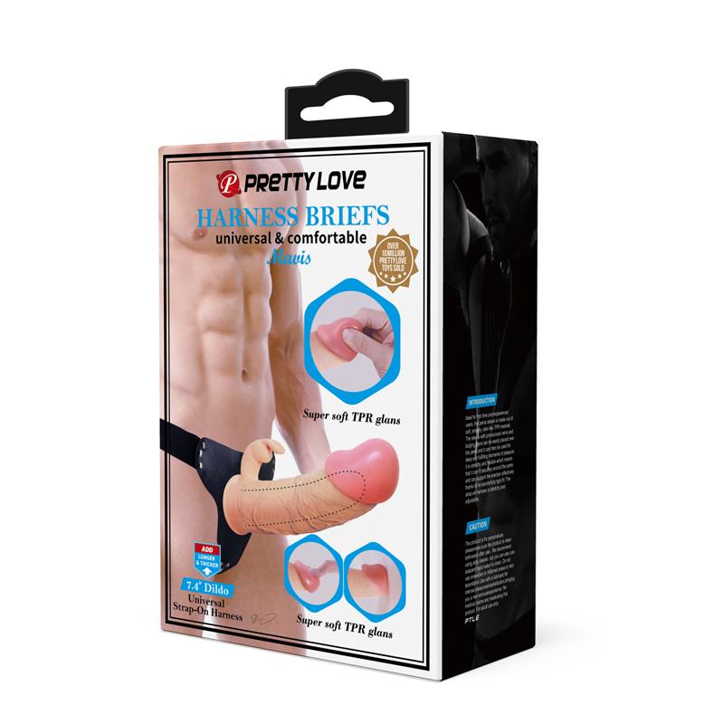 PRETTYLOVE - ARNÉS CON DILDO HUECO 19 CM MAVIS
