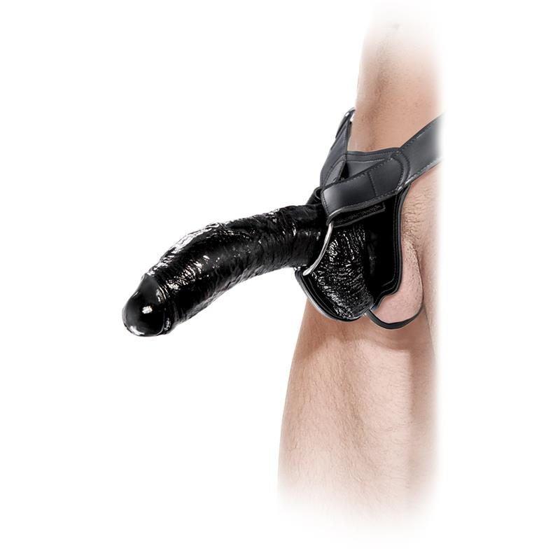 FETISH FANTASY EXTREME - ARNÉS CON DILDO HUECO 25 CM MARRÓN