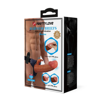 PRETTYLOVE - ARNÉS CON DILDO HUECO Y VIBRACIÓN 7.4 MAVION