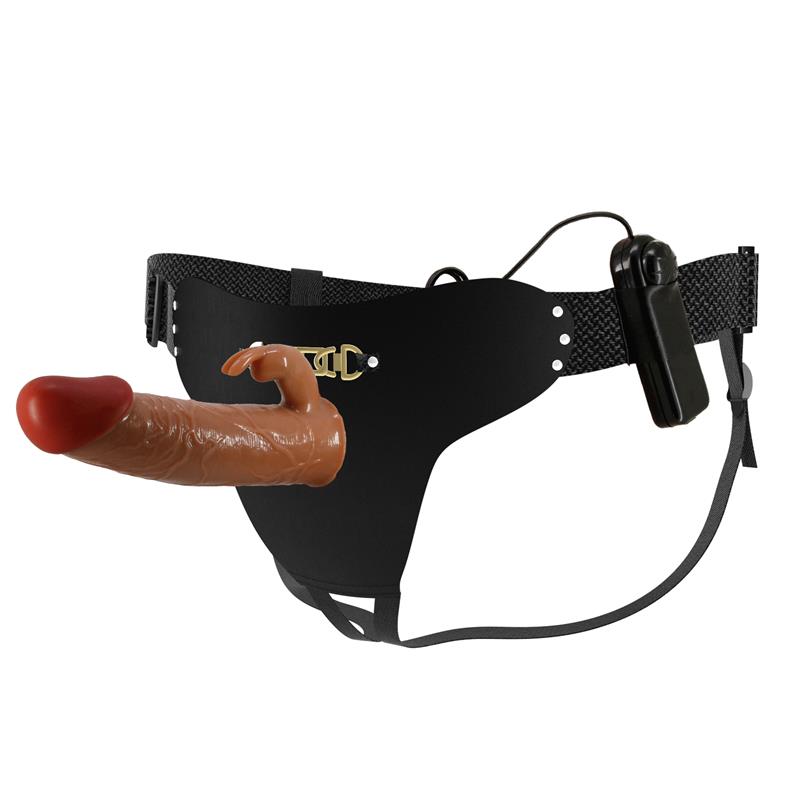 PRETTYLOVE - ARNÉS CON DILDO HUECO Y VIBRACIÓN 7.4 MAVION