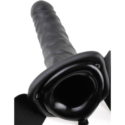 FETISH FANTASY SERIES - ARNÉS CON DILDO HUECO Y VIBRACIÓN 8 NEGRO