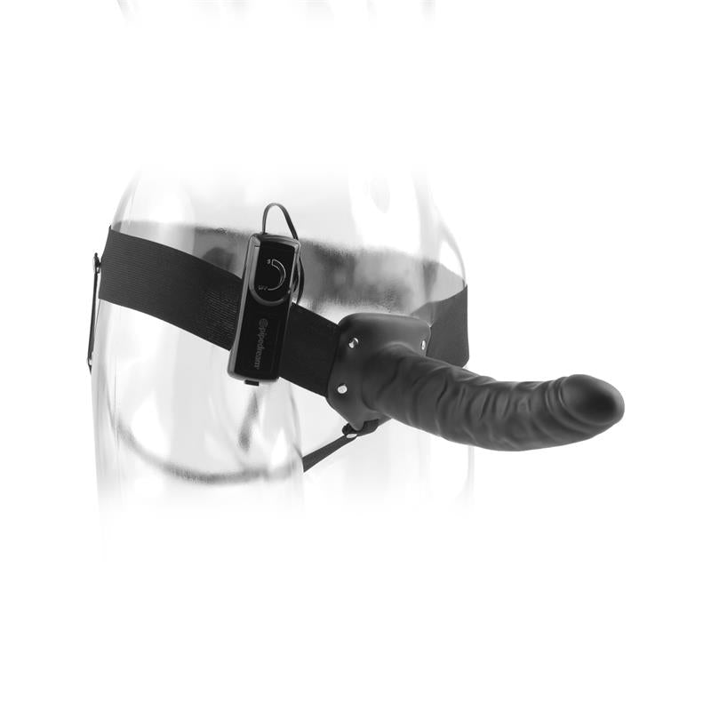 FETISH FANTASY SERIES - ARNÉS CON DILDO HUECO Y VIBRACIÓN 8 NEGRO
