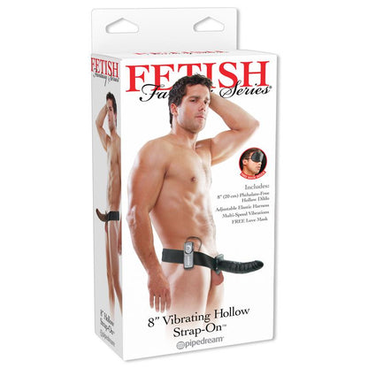 FETISH FANTASY SERIES - ARNÉS CON DILDO HUECO Y VIBRACIÓN 8 NEGRO