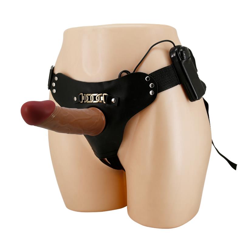 PRETTYLOVE - ARNÉS CON DILDO HUECO Y VIBRACIÓN CON CONTROL REMOTO STARKS