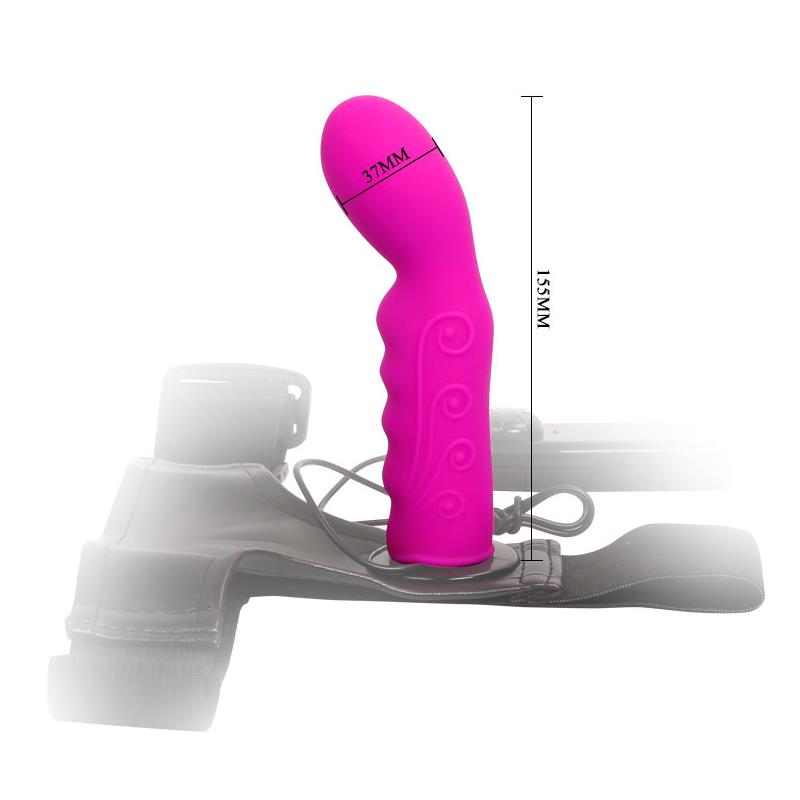 BAILE - ARNÉS CON DILDO PÚRPURA 15.5 CM