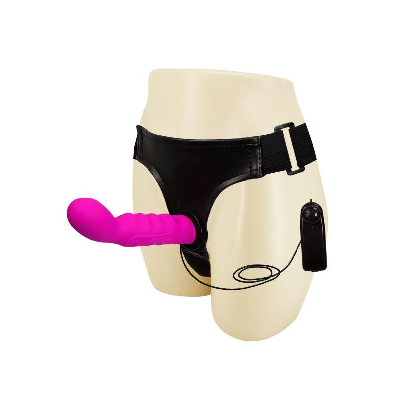 BAILE - ARNÉS CON DILDO PÚRPURA 15.5 CM