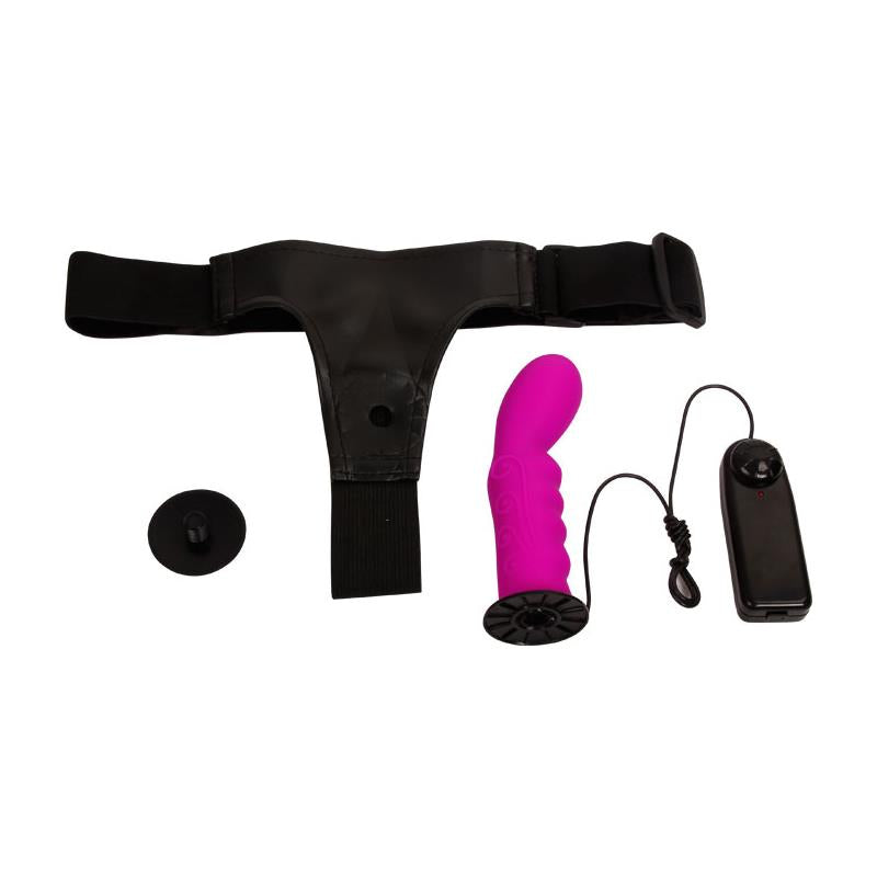 BAILE - ARNÉS CON DILDO PÚRPURA 15.5 CM