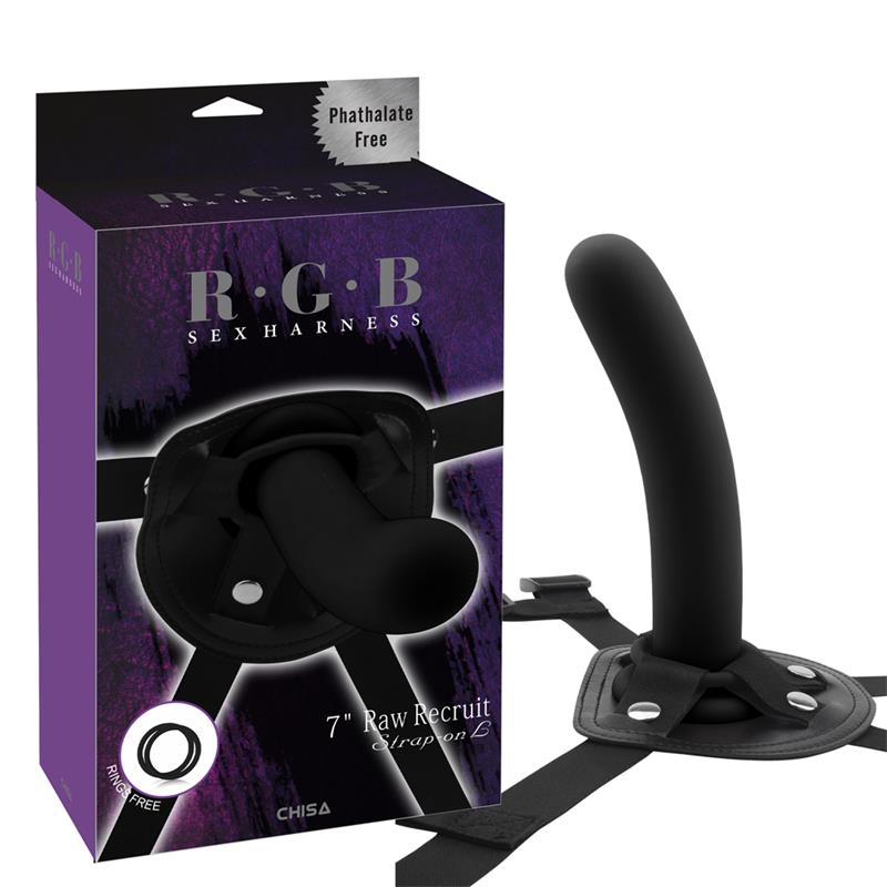 CHISA - ARNÉS CON DILDO RAW RECRUIT TALLA L NEGRO