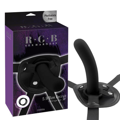 CHISA - ARNÉS CON DILDO RAW RECRUIT TALLA M NEGRO