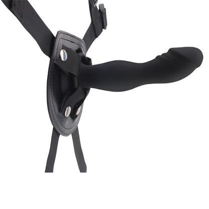 CHISA - ARNÉS CON DILDO RUMPY SILICONA NEGRO