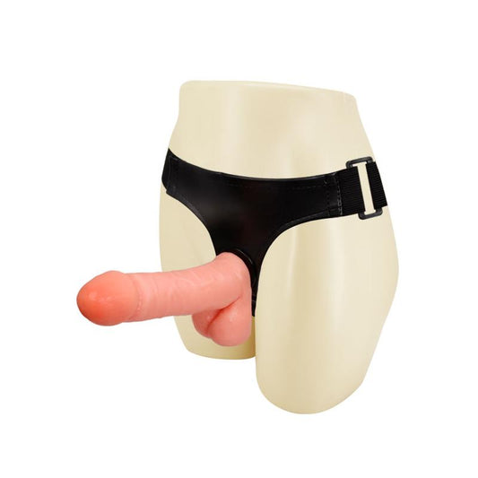 BAILE - ARNÉS CON DILDO Y TESTÍCULOS 17.5 CM