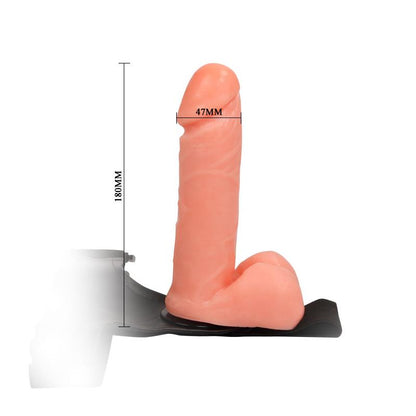 BAILE - ARNÉS CON DILDO Y TESTÍCULOS 17.5 CM