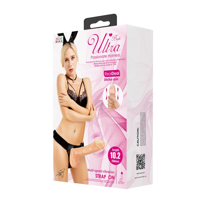 BAILE - ARNÉS CON DILDO Y VIBRACIÓN 7.6