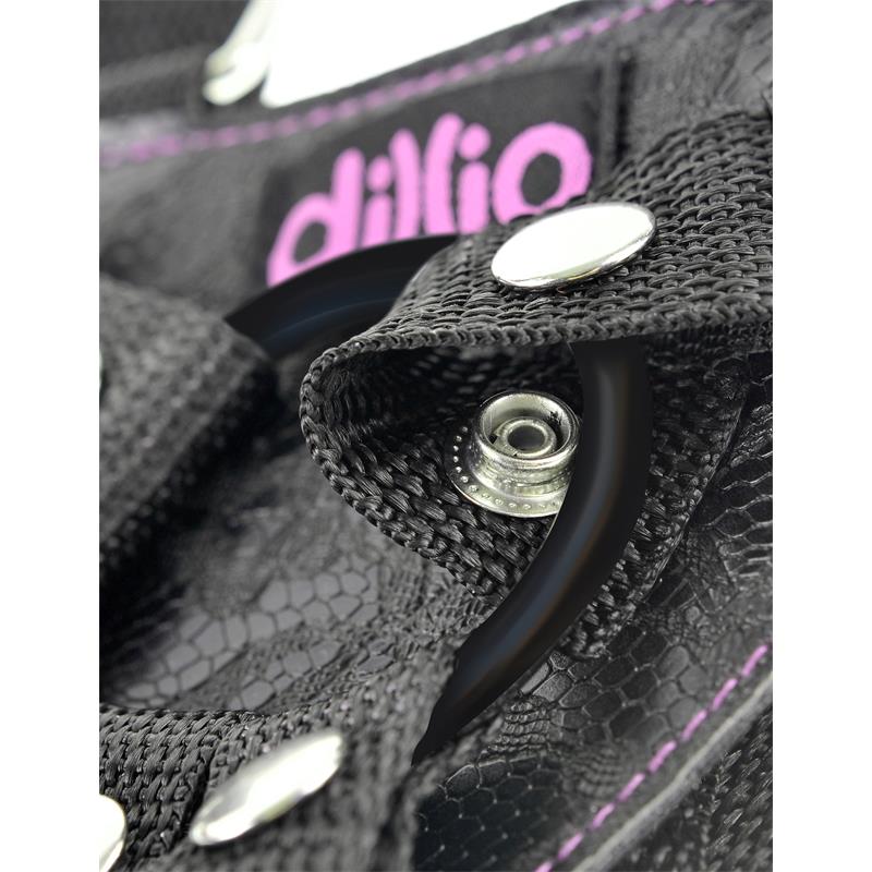 DILLIO - ARNÉS CON TIRANTES Y DILDO 16,5-6 CM ROSA
