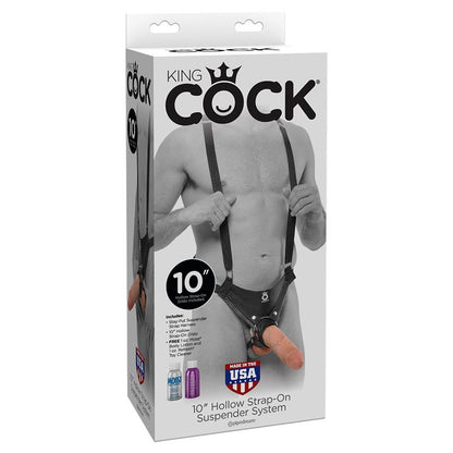 KING COCK - ARNÉS CON TIRANTES Y DILDO HUECO 10