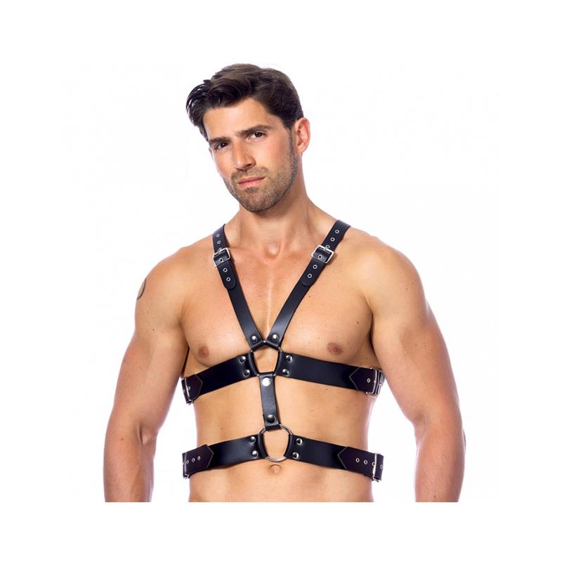 BONDAGE PLAY - ARNÉS DE CUERO AJUSTABLE