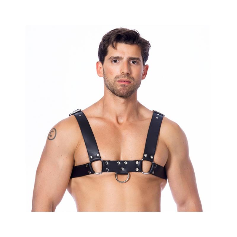 BONDAGE PLAY - ARNÉS DE CUERO CRUZADO