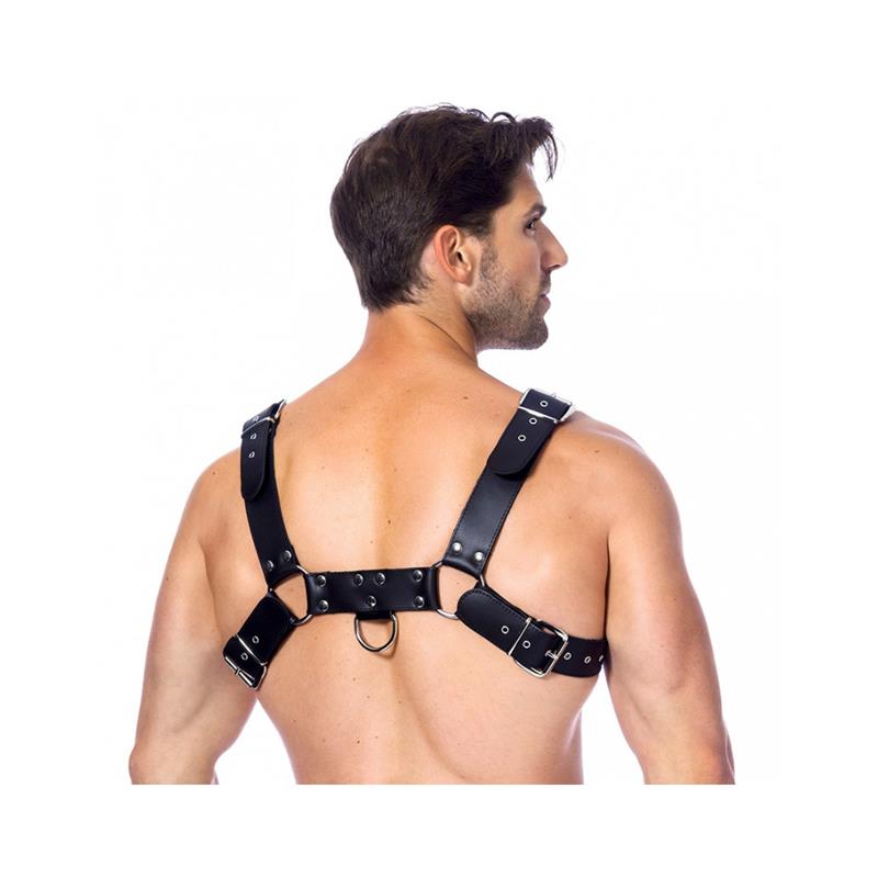 BONDAGE PLAY - ARNÉS DE CUERO CRUZADO