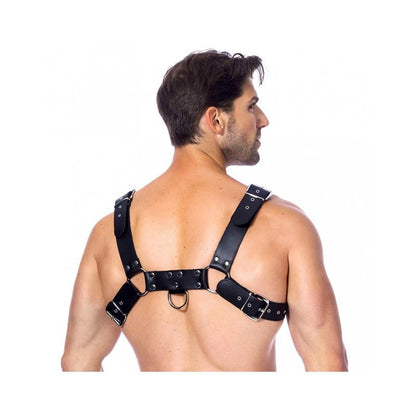 BONDAGE PLAY - ARNÉS DE CUERO CRUZADO