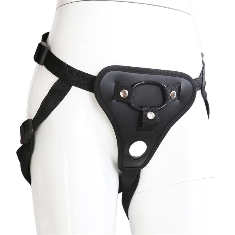 LATETOBED BDSM LINE - ARNÉS DE NEOPRENO CON ARO DE SILICONA AJUSTABLE