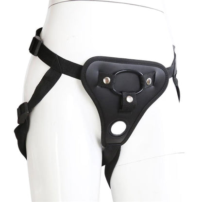 LATETOBED BDSM LINE - ARNÉS DE NEOPRENO CON ARO DE SILICONA AJUSTABLE