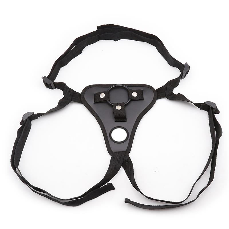 LATETOBED BDSM LINE - ARNÉS DE NEOPRENO CON ARO DE SILICONA AJUSTABLE