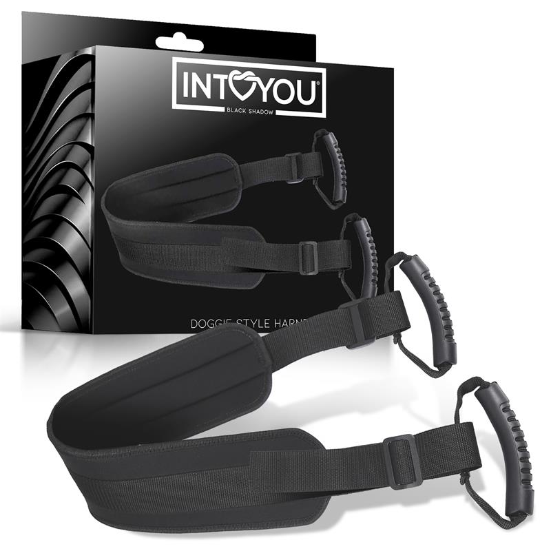 INTOYOU BLACK SHADOW - ARNÉS DOGGIE STYLE CUERO VEGANO