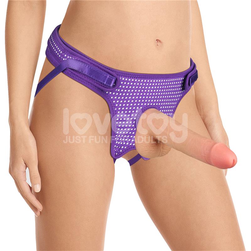 LOVETOY - ARNÉS EASY STRAP ON HARNESS POLKA DOTS PÚRPURA