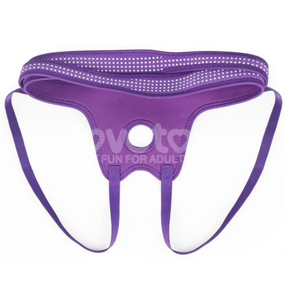 LOVETOY - ARNÉS EASY STRAP ON HARNESS POLKA DOTS PÚRPURA