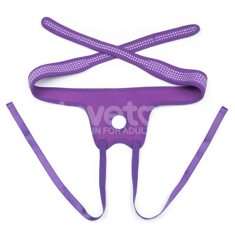 LOVETOY - ARNÉS EASY STRAP ON HARNESS POLKA DOTS PÚRPURA