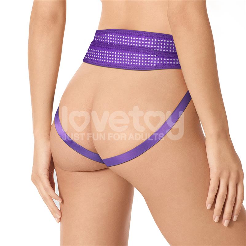 LOVETOY - ARNÉS EASY STRAP ON HARNESS POLKA DOTS PÚRPURA
