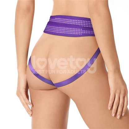 LOVETOY - ARNÉS EASY STRAP ON HARNESS POLKA DOTS PÚRPURA