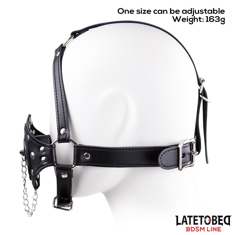 LATETOBED BDSM LINE - ARNÉS FACIAL CON ACCESORIO DESMONTABLE TOILET LID AJUSTABLE