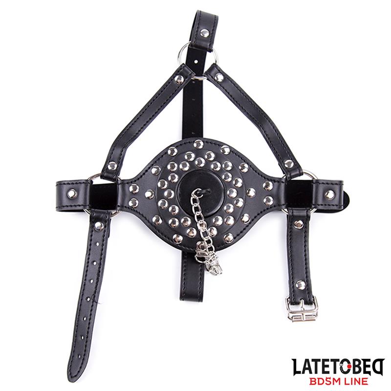 LATETOBED BDSM LINE - ARNÉS FACIAL CON ACCESORIO DESMONTABLE TOILET LID AJUSTABLE