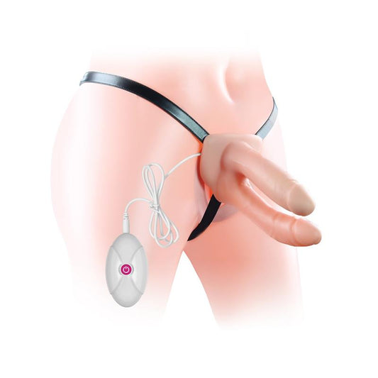 LOVETOY - ARNÉS PENE DOBLE HUECO CON VIBRACIÓN