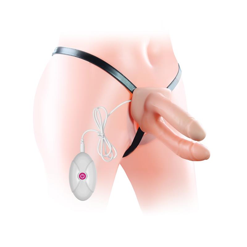 LOVETOY - ARNÉS PENE DOBLE HUECO CON VIBRACIÓN