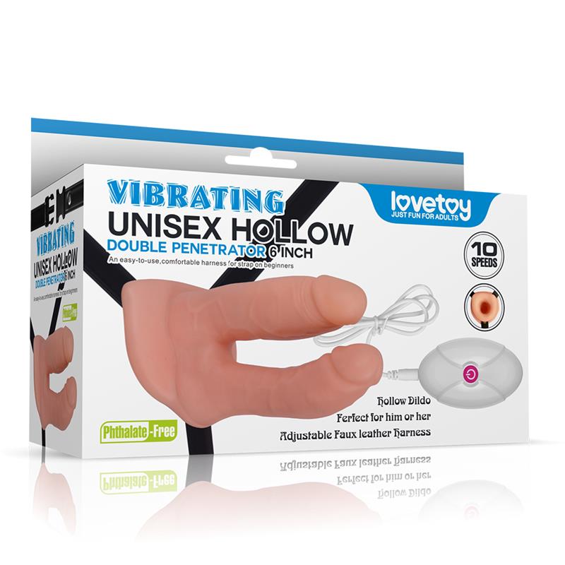 LOVETOY - ARNÉS PENE DOBLE HUECO CON VIBRACIÓN
