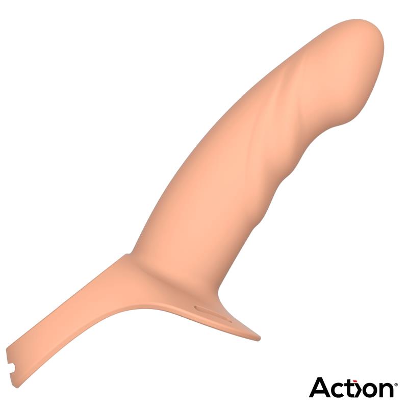 ACTION - ARNÉS STRAP-ON CON DILDO HUECO SILICONA PREMIUM TALLA L