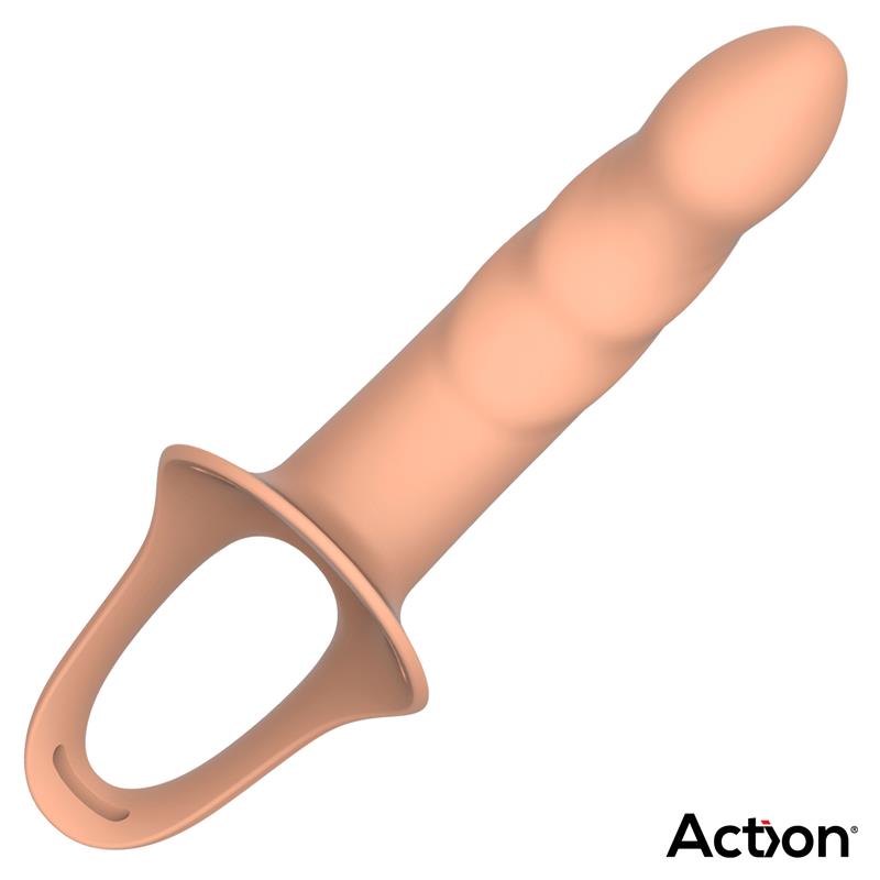 ACTION - ARNÉS STRAP-ON CON DILDO HUECO SILICONA PREMIUM TALLA S