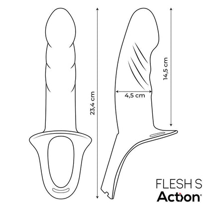 ACTION - ARNÉS STRAP-ON CON DILDO HUECO SILICONA PREMIUM TALLA S