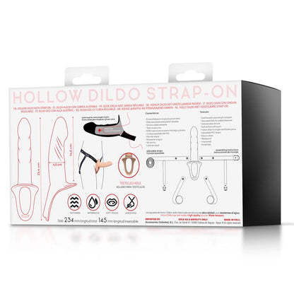 ACTION - ARNÉS STRAP-ON CON DILDO HUECO SILICONA PREMIUM TALLA S