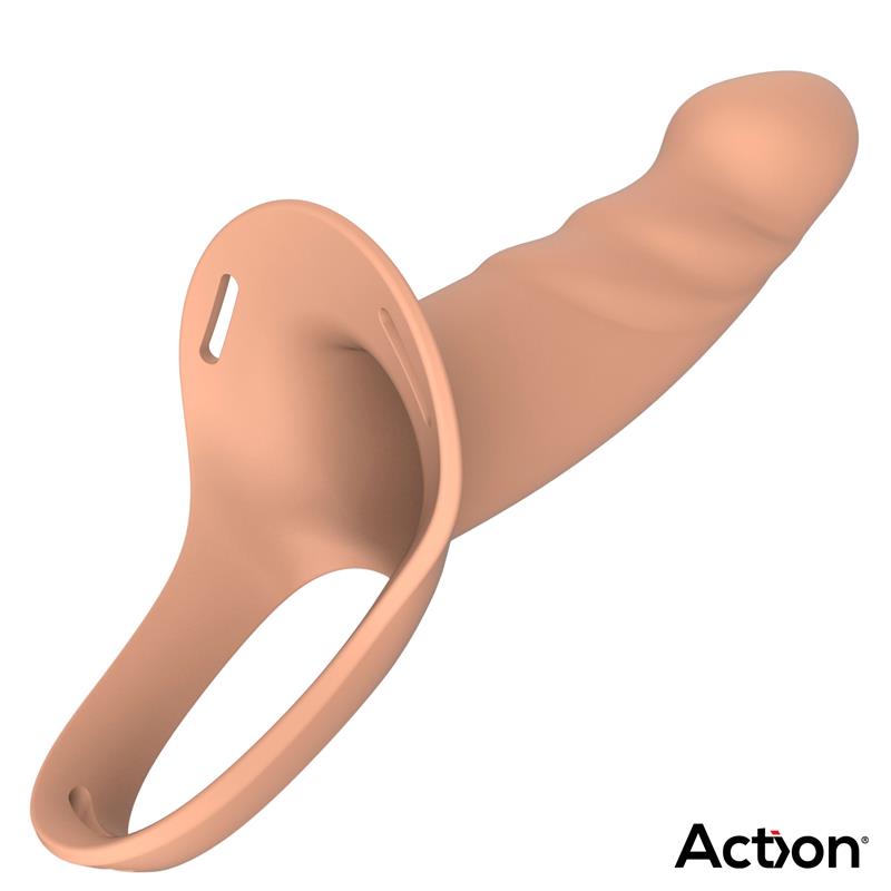 ACTION - ARNÉS STRAP-ON CON DILDO HUECO SILICONA PREMIUM TALLA S