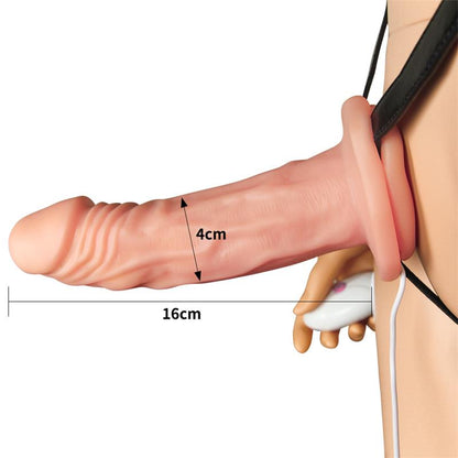 LOVETOY - ARNÉS UNISEX PENE HUECO CON VIBRACIÓN