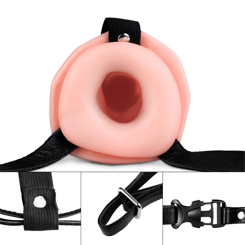 LOVETOY - ARNÉS UNISEX PENE HUECO CON VIBRACIÓN