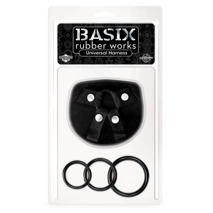 BASIX RUBBER WORKS - ARNÉS UNIVERSAL CON 3 AROS DE SILICONA