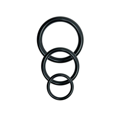 BASIX RUBBER WORKS - ARNÉS UNIVERSAL TALLA GRANDE CON 3 AROS DE SILICONA