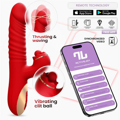 INTOYOU APP SERIES - ASCEN VIBRADOR CON THRUSTING Y WAVING Y APP USB MAGNÉTICO